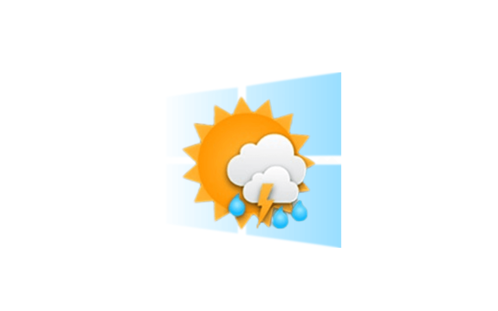 윈도우 로고 와 날씨 아이콘