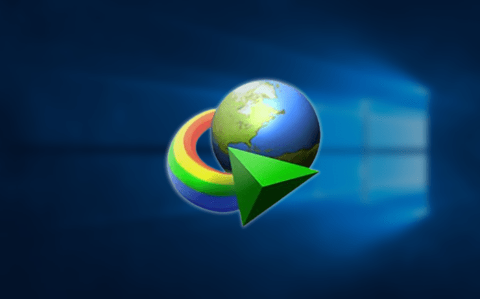 windows 배경 화면과 IDM 로고