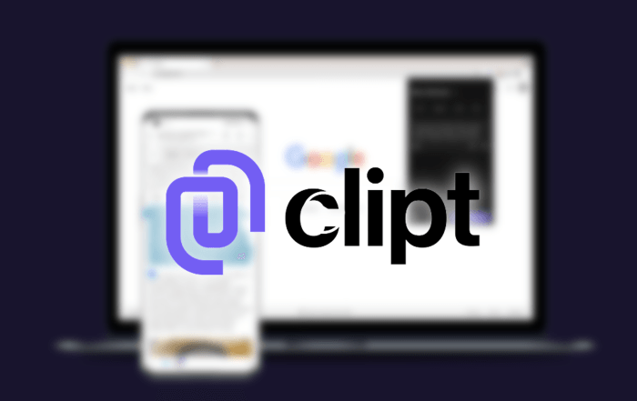 클립트 배경 화면 과 클립트 로고