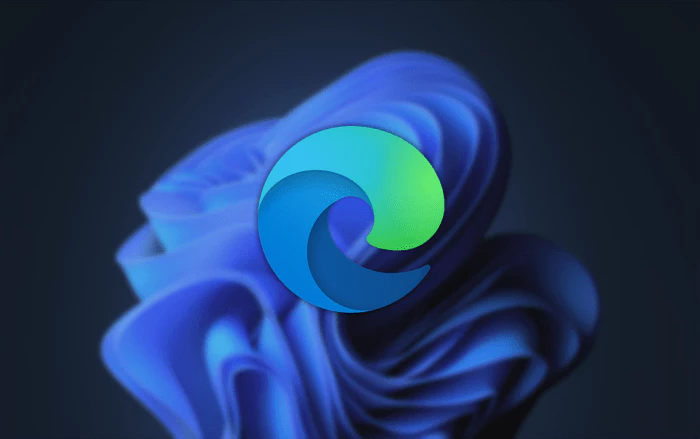 Windows 배경 화면 위 엣지 브라우저 아이콘