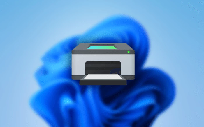 Windows 바탕 화면 위 프린터 아이콘