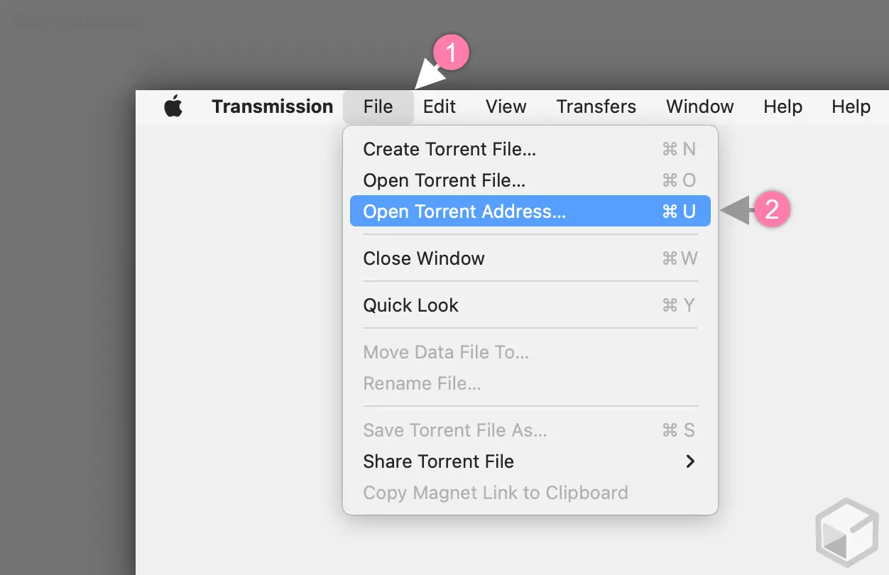 Open_Torrent_Address_메뉴_이동