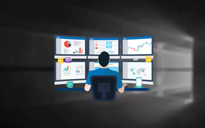 Windows 바탕화면 과 다중 모니터 이미지