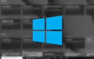 Windows 작업 보기 타임라인 화면과 Windows 로고