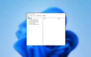 WWWW 윈도우 배경 화면과 레지스트리 편집기