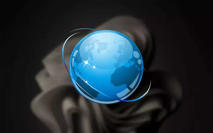 Windows 배경화면과 지구 일러스트