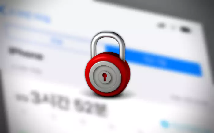 iPhone 스크린 타임 화면과 자물쇠 아이콘