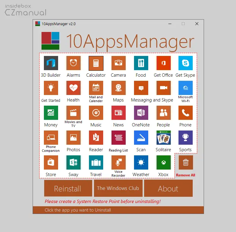 윈도우 10 기본앱 삭제 프로그램 10AppsManager 사용법 - SoEasyGuide