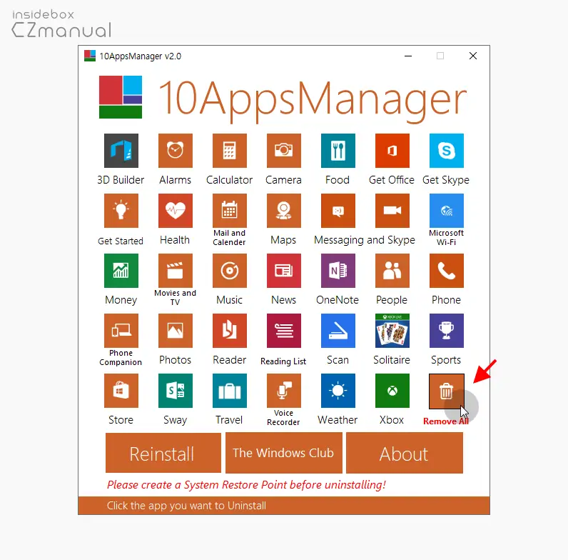 윈도우 10 기본앱 삭제 프로그램 10AppsManager 사용법 - SoEasyGuide