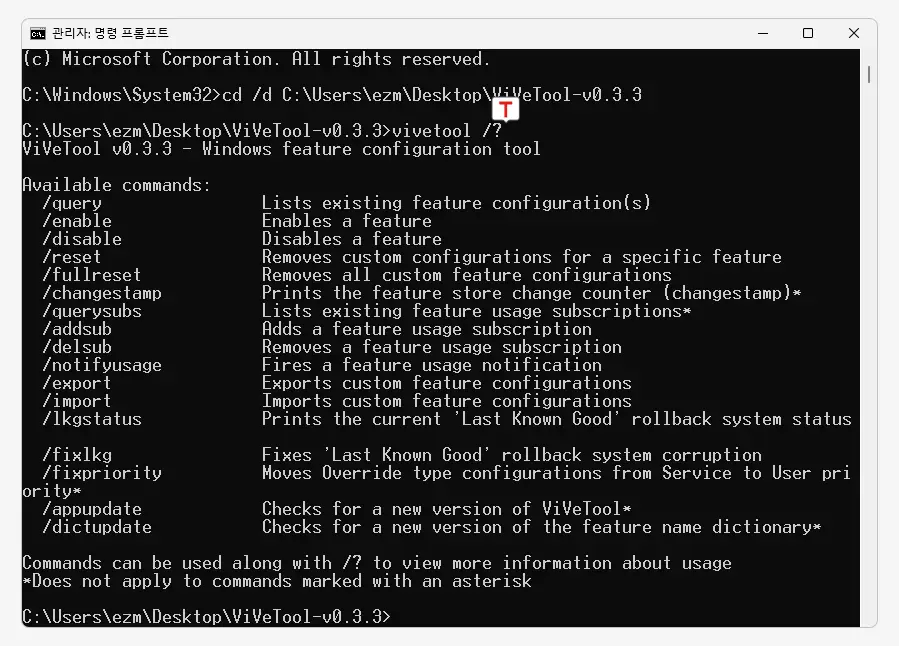 ViveTool 설치 및 기본 사용방법 - SoEasyGuide