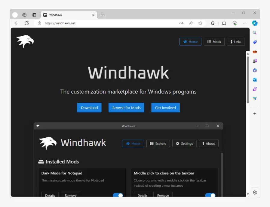Windhawk-홈페이지